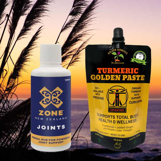 Turmeric Golden Paste and X-ZONE joint rub and support bundle